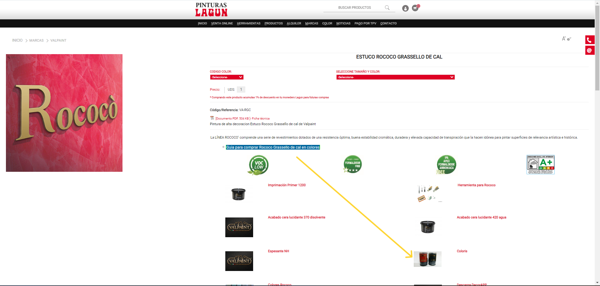 Comprar color&iacute;